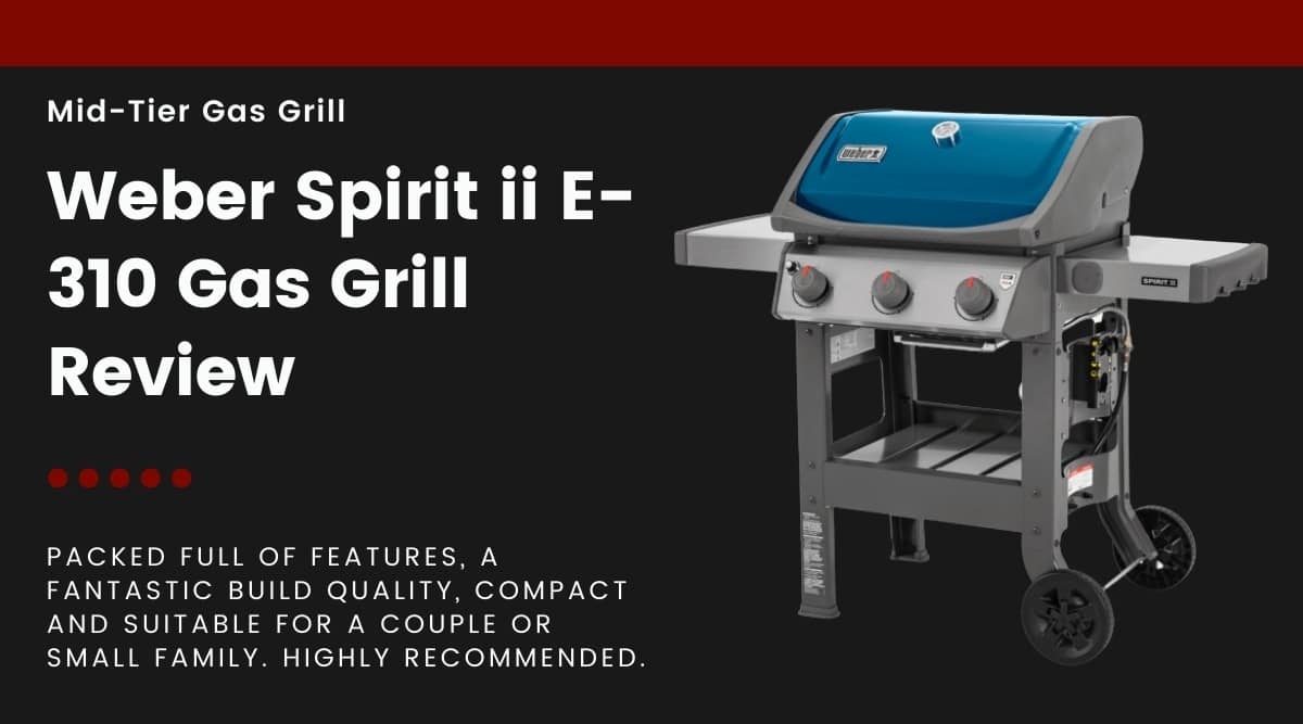 Weber Spirit ii E-310 isolated on black.