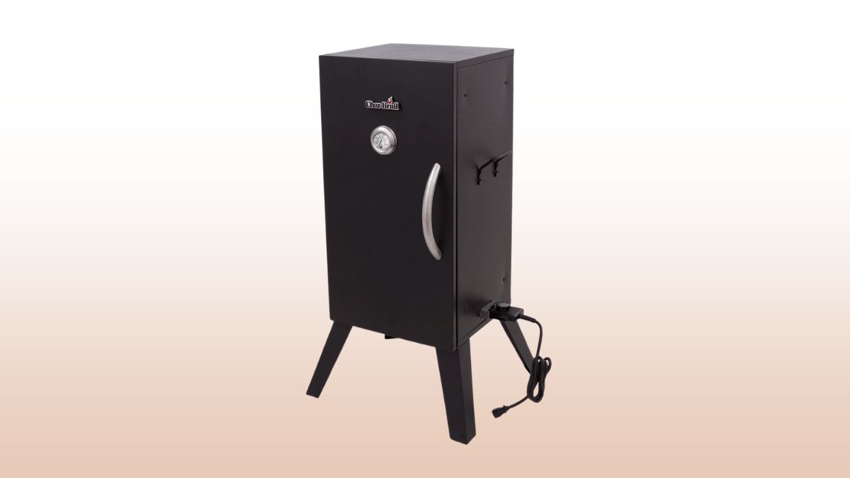 char broil vertical electric smoker isolated