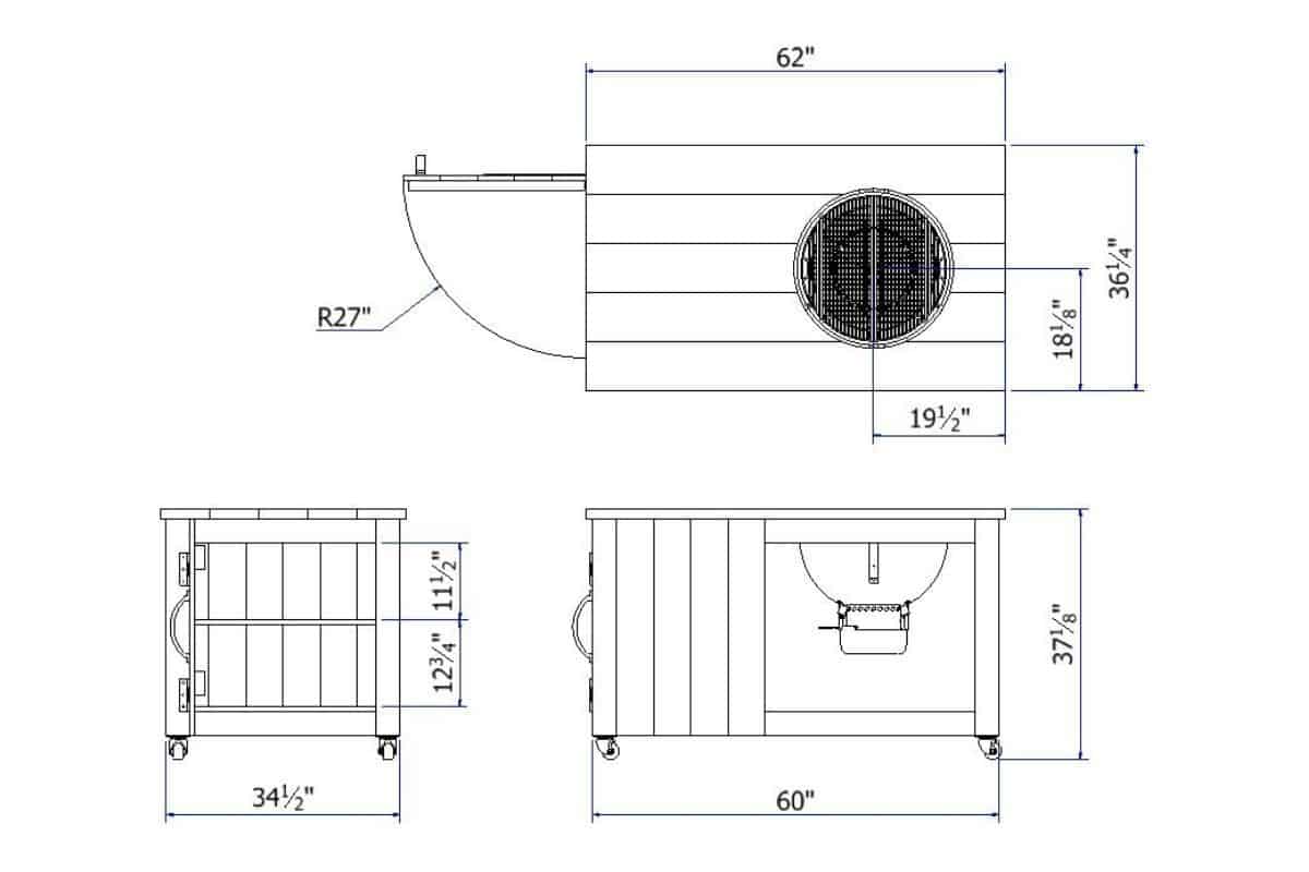 Blueprints for the grill cart build